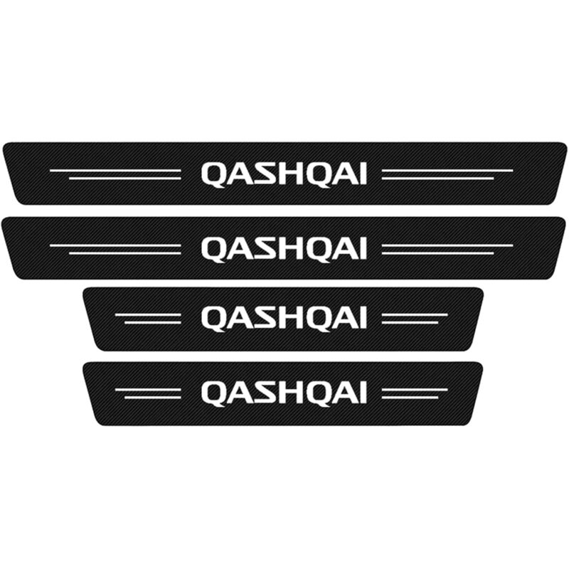 4Pièces Plaques Plinthes en Fibre de Carbone pour NIS-san Qashqai J10 J11 J12 2009-2021,Voiture Pédale Plaque De Seuil Protecteur Seuil Porte, Anti