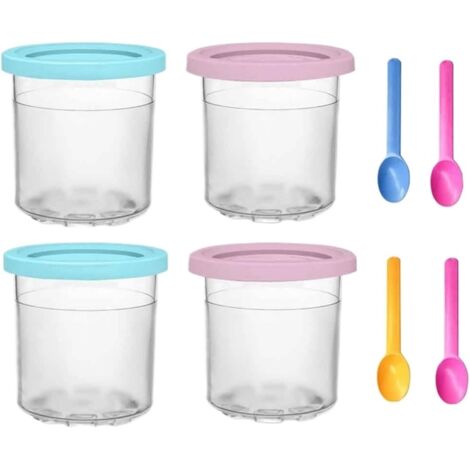 4PièCes Tasses de Pintes de CrèMe GlacéE pour Pot de Stockage de Remplacements de SorbetièRe de la SéRie - ICE CREAM MAKER