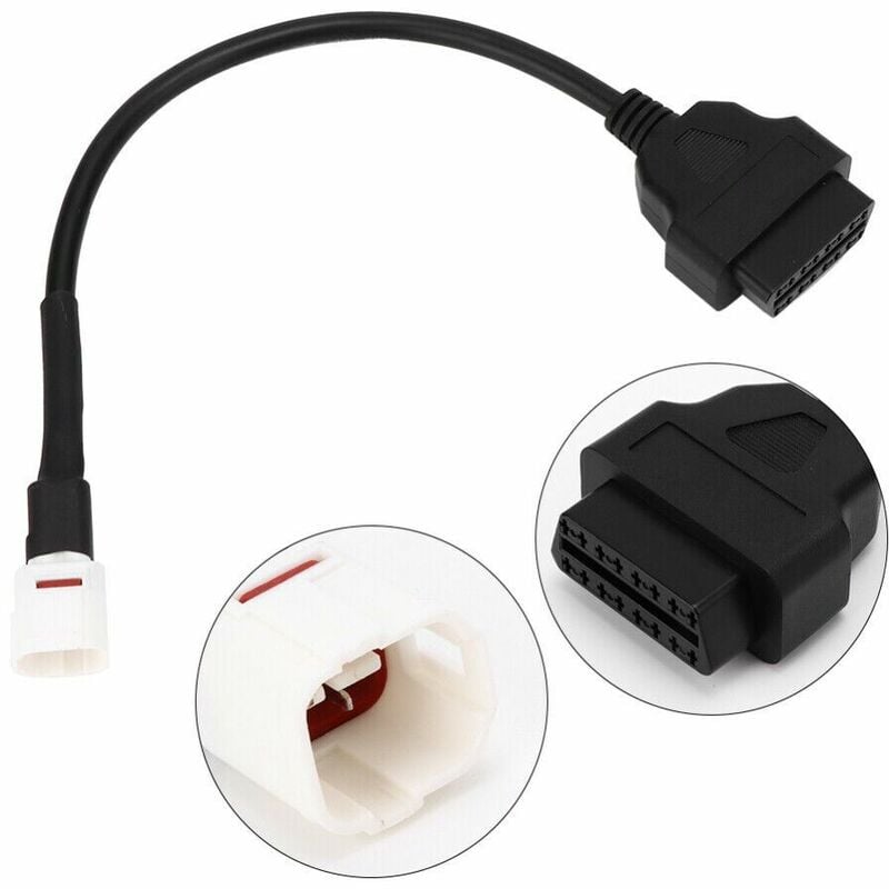 

4Pin OBD2 Cable Diagnostico Moto compatible con YAMAHA OBDII Adaptador Conector