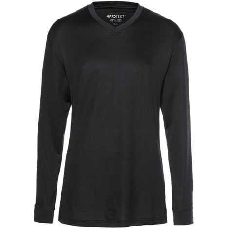 4PROTECT® UV-Schutz-Langarm-Shirt AUSTIN schwarz EN 13758-2, 3342 Gr. 5XL