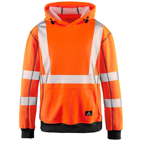 4PROTECT® Warnschutz Hoodie Portland Leuchtorange 4XL