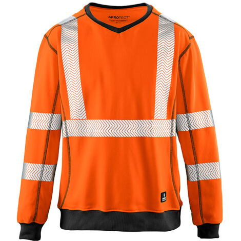 4PROTECT® Warnschutz-Sweatshirt COLUMBUS Leuchtorange XL