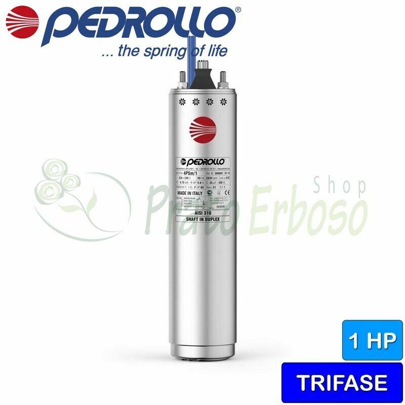 

Pedrollo - 4PS/1 - Motor encapsulado 4' 1 HP trifásico