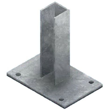 4PZ BASE SUPPORTO PER PALETTO QUADRO zincata - per paletto mm 50 x 50