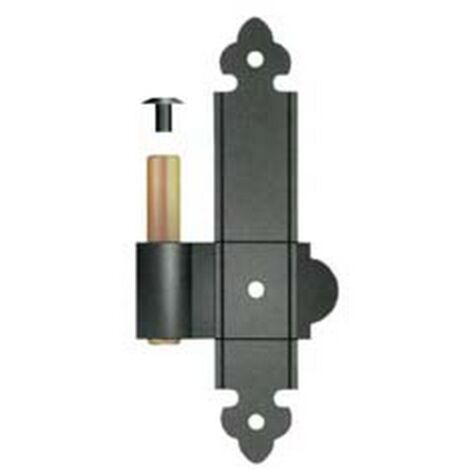 4PZ CARDINE A LEGNO PER BANDELLA SU LAMA A FILO PERNO FISSO - mm.160x30 DX perno  mm.12 - verniciato nero