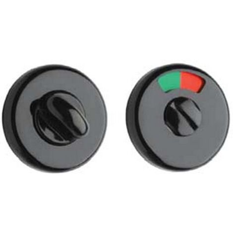 4PZ CATENACCIO WC LIBERO/OCCUPATO IN PLASTICA NERA - ø mm.50