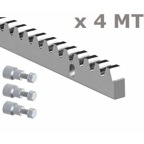 DIEFFEMATIC 4pz Cremagliera Zincata Acciaio 30x12 M4 Cancello Scorrevole 4m Pezzi Da 1 Metro