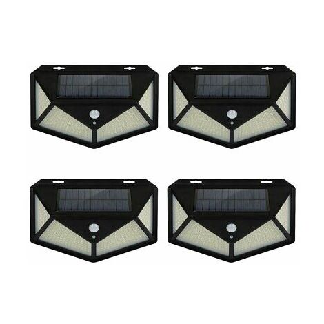 4Pz Lampada luce faretto faro esterno solare 300 LED sensore movimento HS-8010C