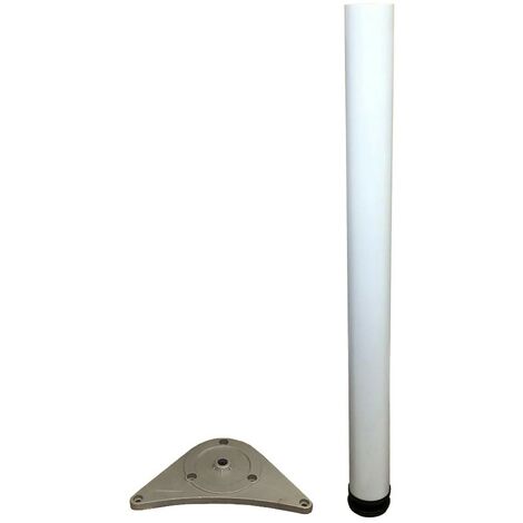 4PZ PIEDE ACCIAIO X TAVOLI DIAMETRO 60 CM.71 BIANCO