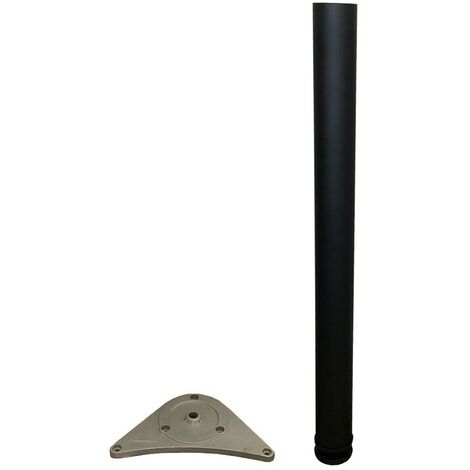 4PZ PIEDE ACCIAIO X TAVOLI DIAMETRO 60 CM.71 NERO