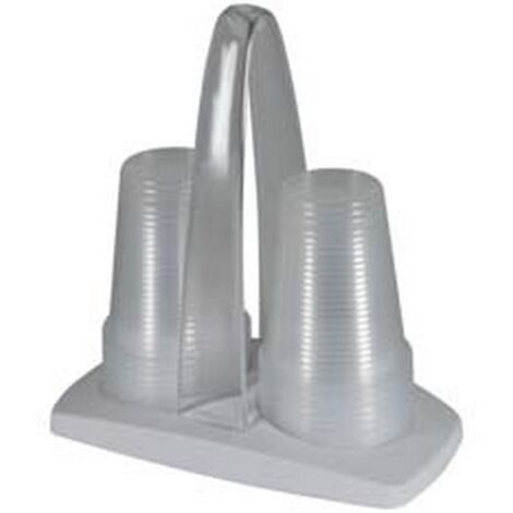 4PZ PORTABICCHIERI IN PLASTICA BIANCO - cm.20x11x18,5