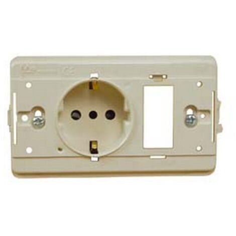 4PZ PRESA SCHUKO COMBINATA +1 POSTO VUOTO "VENUS" - mm.115x80h. (1892.D.A.)