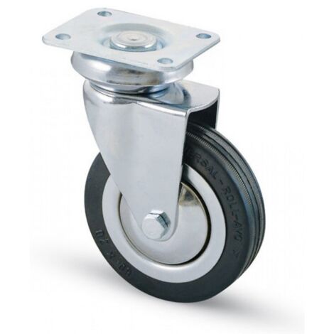 4PZ RUOTA GIREVOLE PER MOBILI art.155 mm. 80-piastra mm. 64x50