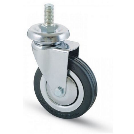 4PZ RUOTA GIREVOLE PER MOBILI art.155b mm.100-perno M12x30