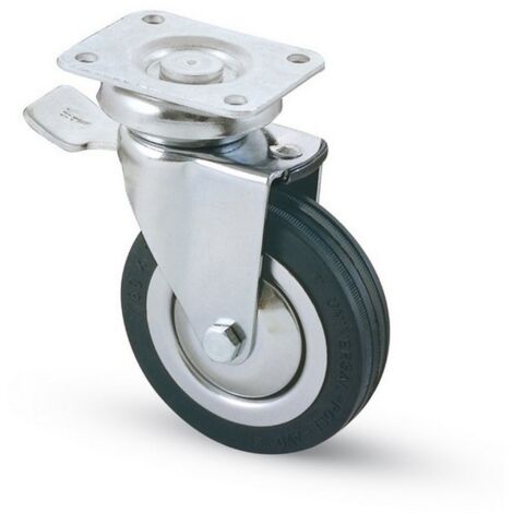 4PZ RUOTA GIREVOLE PER MOBILI art.155BIS mm.100-piastra mm.90x70