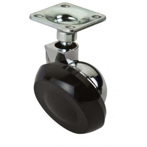 4PZ RUOTA GIREVOLE PER MOBILI NYLON  mm. 42-piastra mm. 28x28
