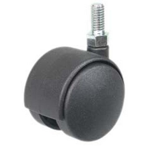 4PZ RUOTE DOPPIE IN NYLON CON PERNO -  mm.50 perno  mm.8x15