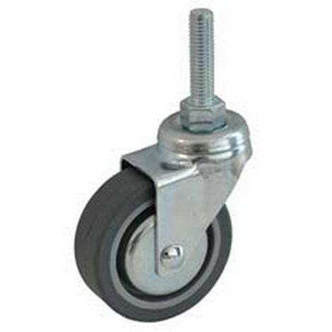 4PZ RUOTE GOMMA PERNO ROTANTANTE DISCHI PARAFILI "220BISP"  mm50x18 perno