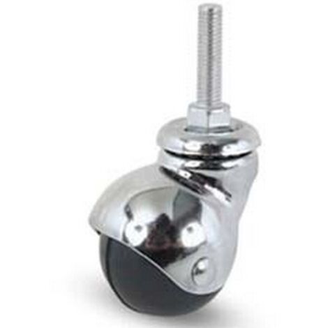 4PZ RUOTE SFERICHE GOMMA PERNO "165B"  mm30 perno  mm8x30 mm52h. port