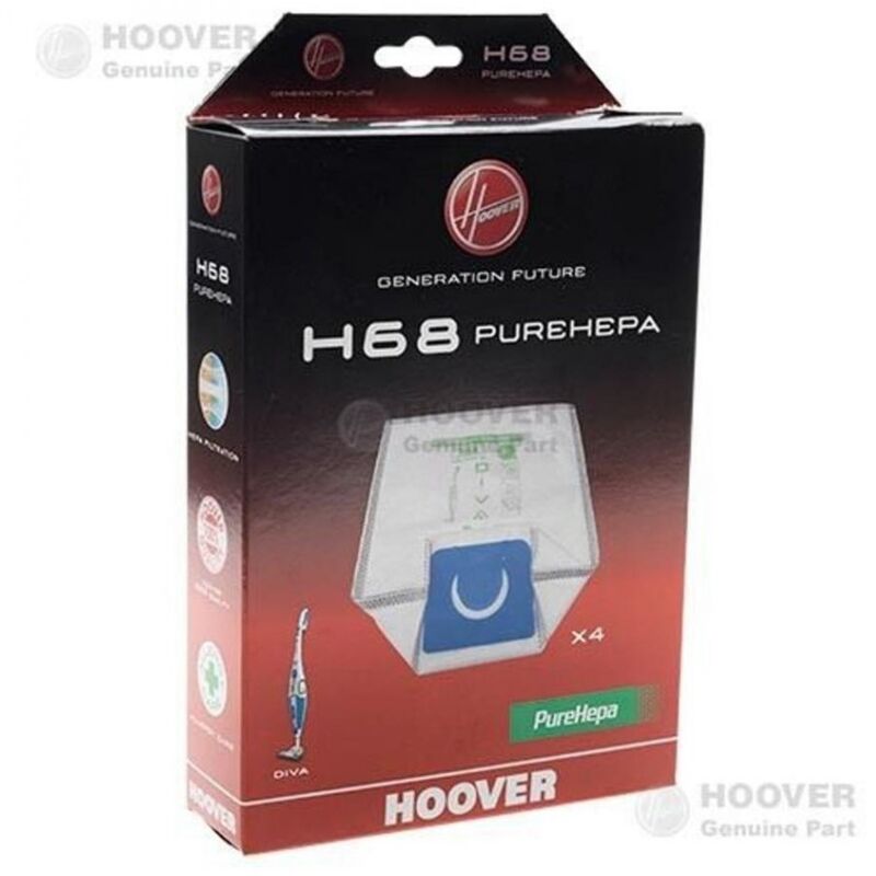 Image of Hoover - 4pz sacchetti scopa aspirapolvere diva green ray originali