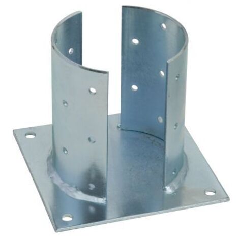 4PZ SUPPORTO PER TRAVI IN LEGNO TONDE Ï mm. 80 piano mm. 150x150