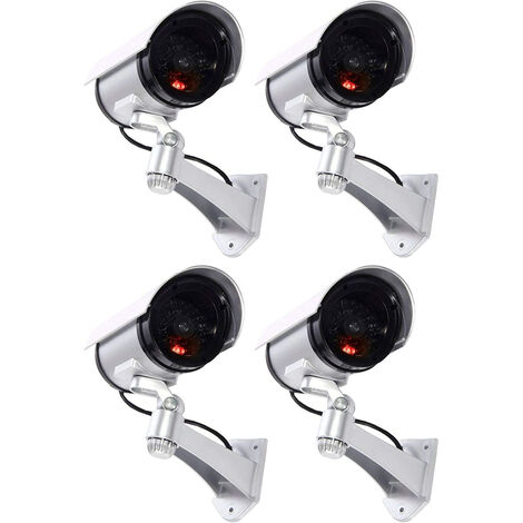 4PZ Telecamera Finta Dummy con LED IR Lampeggiante Videosorveglianza Camera