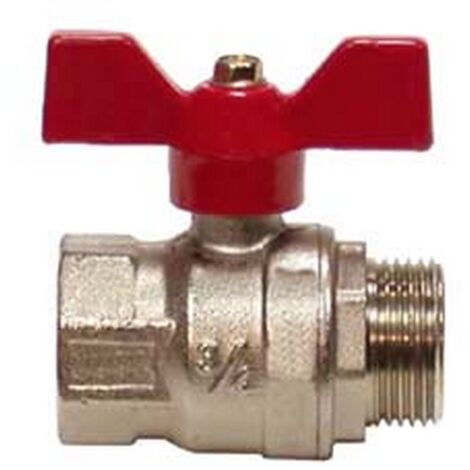 4PZ VALVOLA A SFERA M/F CON MANIGLIA A FARFALLA  - MF 3/4"