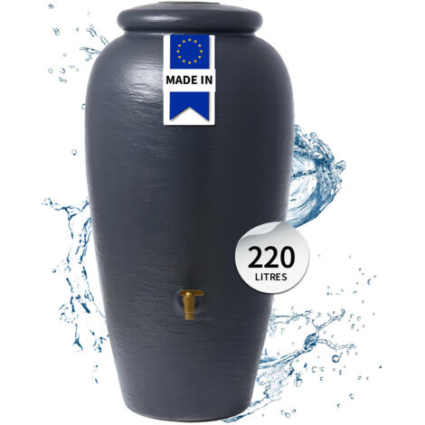 4rain AMPHORA amphore de pluie 220 L, gris graphite