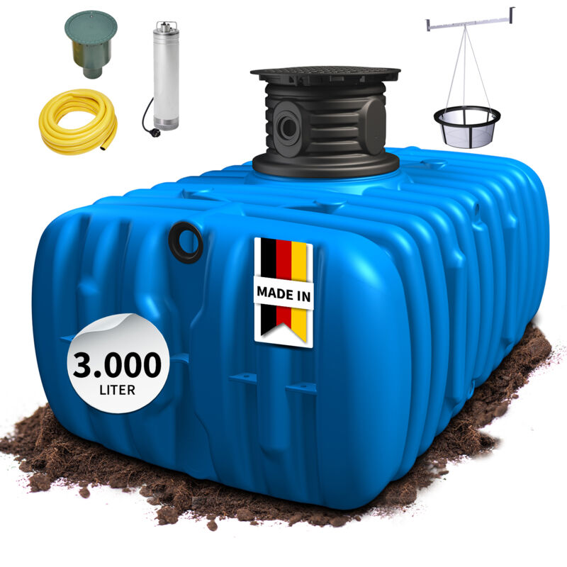 Garantia - 4rain Flat M Flachtank-paket 3000 Liter Garten-comfort
