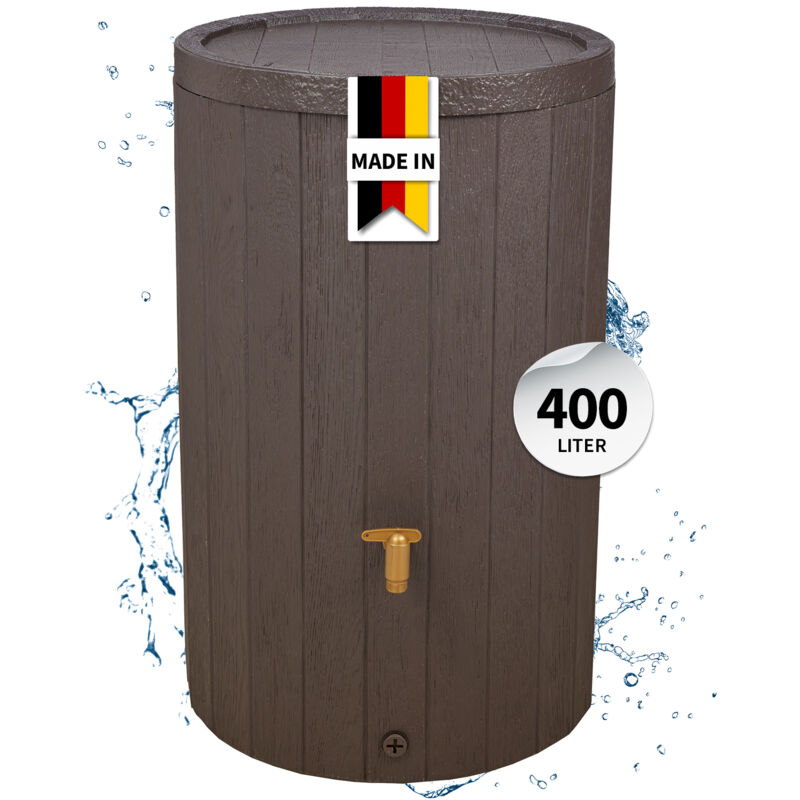 4rain Madera Regentonne 400 Liter Braun