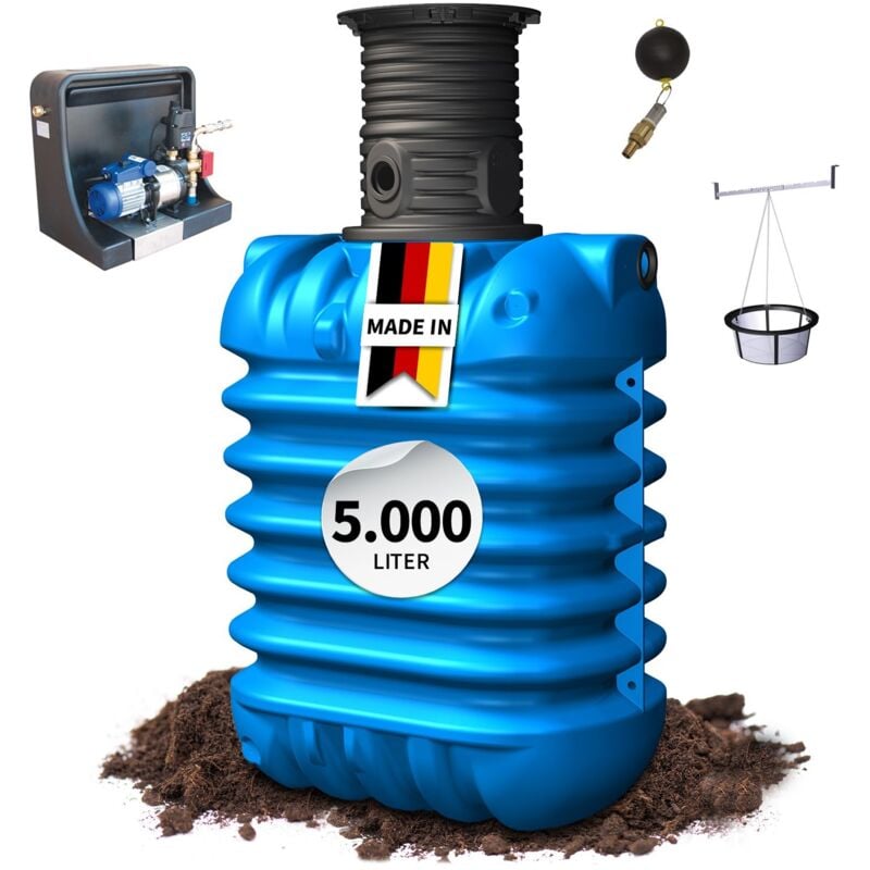 4rain - modularis Erdtank-Paket 5000 Liter Haus-Premium