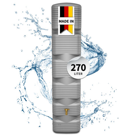 4rain QUADRO Wandtank 270 Liter betongrau