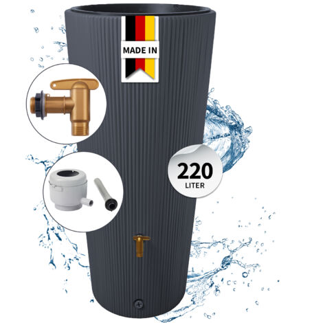 4rain VASO 2in1 DECOR Regenspeicher 220 L graphite grey