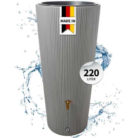 GARANTIA 4rain VASO DECOR 2in1 Regenspeicher 220 L, zinkgrau