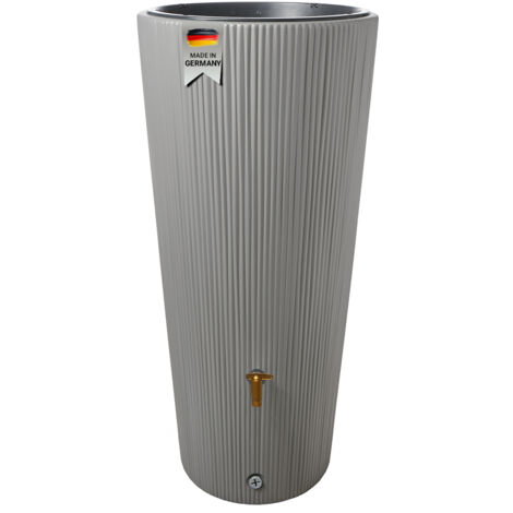 4rain VASO DECOR 2in1 Regenspeicher 220 L, zinkgrau, inkl. Pflanzschale - 295642