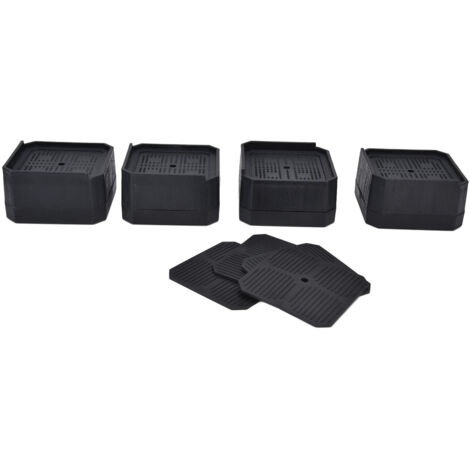 4Set Chair Leg Floor Protectors Square Rubber Non Slip Furniture Leg Pads for Home Bedroom