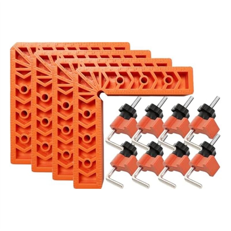 Image of Tlily - 4Sets Rechtwinklig Klemmen für Holzbearbeitung Ecke 90 Grad Klemme