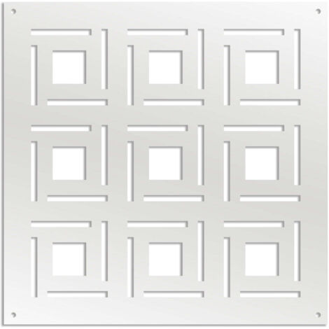 4SIDES - Pannello in PVC traforato - Parasole - Colore: bianco - Misura: 48x48 cm