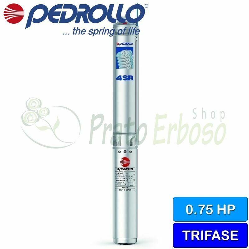 

Pedrollo - 4SR 4/6 F-PS - Bomba eléctrica sumergible trifásica de 0,75 HP