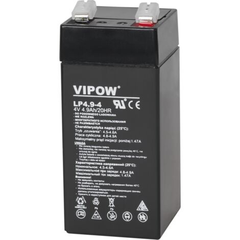 4V 4,9Ah Vipow UPS Gel-Batterie für Spielzeug und Waagen