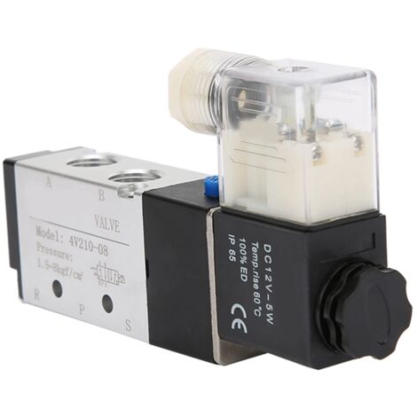 4V210-08 Pneumatisches Magnetluftventil DC24V –, 2-Positionen-5-Port-Magnetluftventil für Verbesserte Effizienz (DC12V)