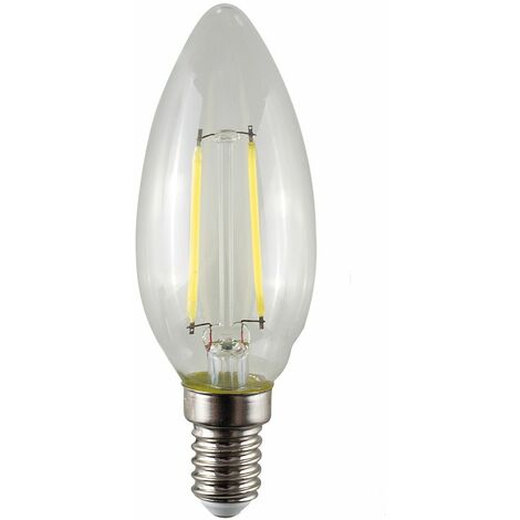 main image of "4W Dimmable LED Filament SES E14 Clear Candle Light Bulb - Single"
