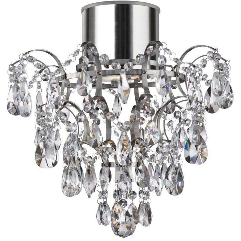 Searchlight - Bathroom - Lustre de salle de bain à 1 lumière, chrome, cristaux K5 IP44, GU10