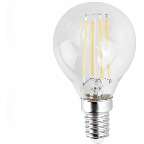 4w SES E14 LED Filament Clear Golfball Light Bulb - 6500K