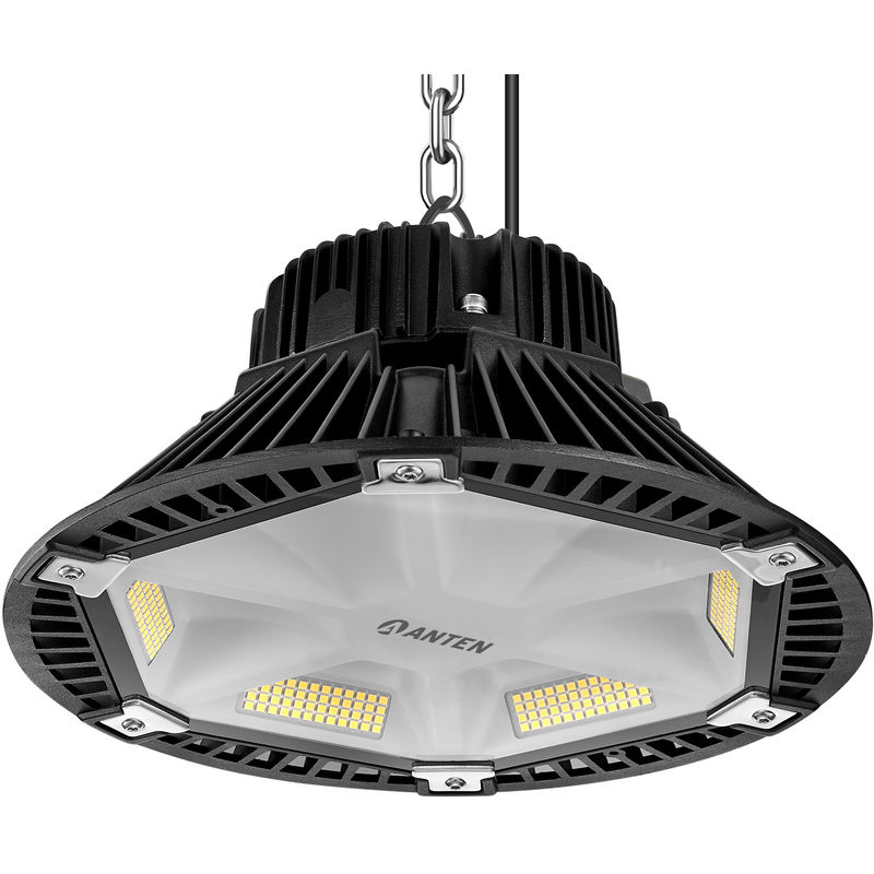 

4X 100W UFO LED Industrial 4000K, 13000Lm IP65 UFO Led de Alta Bahía para Interior/Exterior Almacén Comercial