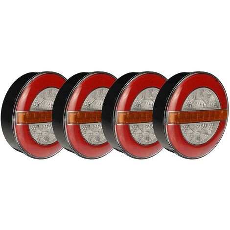 4x 12-24v 32 Led Anhänger Hamburger Hinten Rücklicht Fahren Stop Blinker Rückfahrlicht Für Lkw