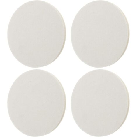 4x 125mm 5inch Wool Felt Buffing Pad Self Adhesive Buffing Wheels for Automotive Furniture Hardmare White