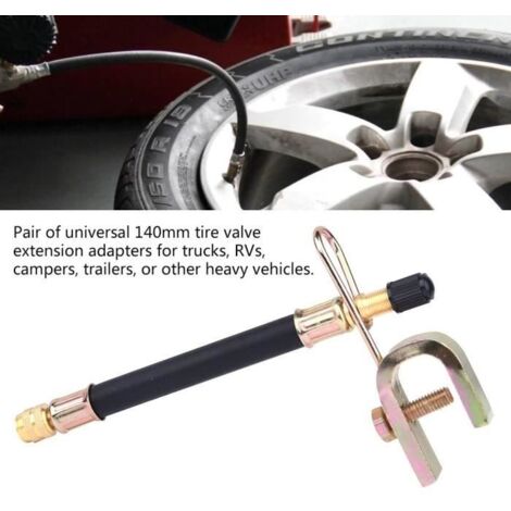 4x 140mm pneus flexible Valve Extension Tire roue Adaptateur Fourgons Transit + Pinces -DBA