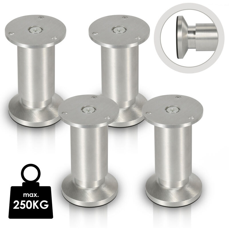 4X 15CM gambe per mobili in lega di alluminio