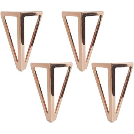 4x 15cm Metal Triangle Table Legs Modern Style Furniture Feet for Sofa Bed Rose Gold YMYNY